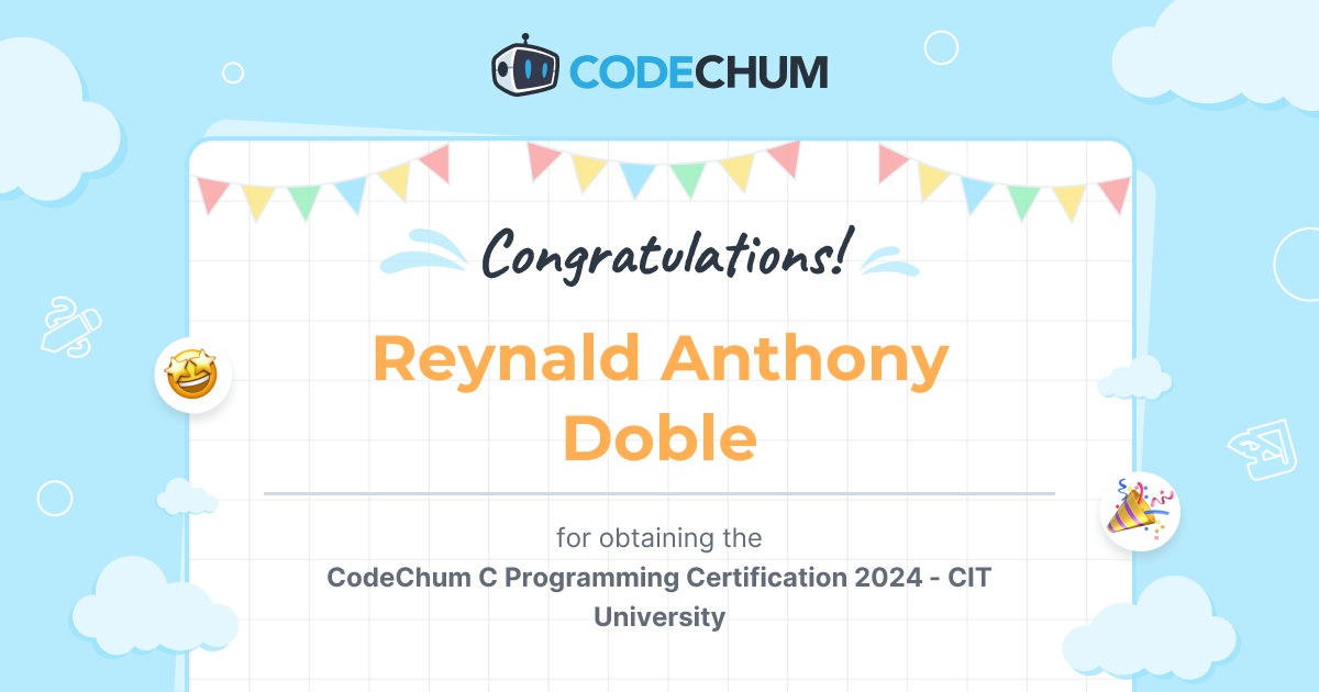 View Certificate | CodeChum
